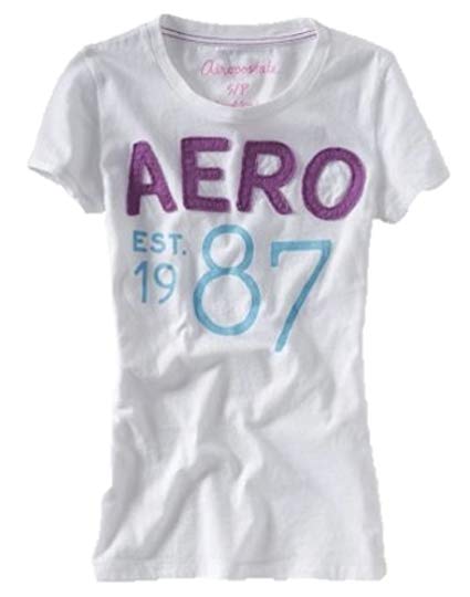 Areopostile Logo - Aeropostale Women's AERO 1987 Logo T-Shirt