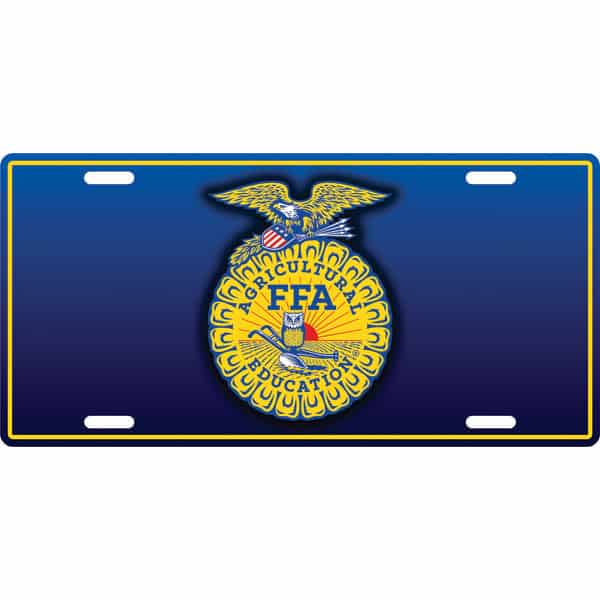 FFA Logo - FFA EMBLEM LICENSE PLATE BLUE/