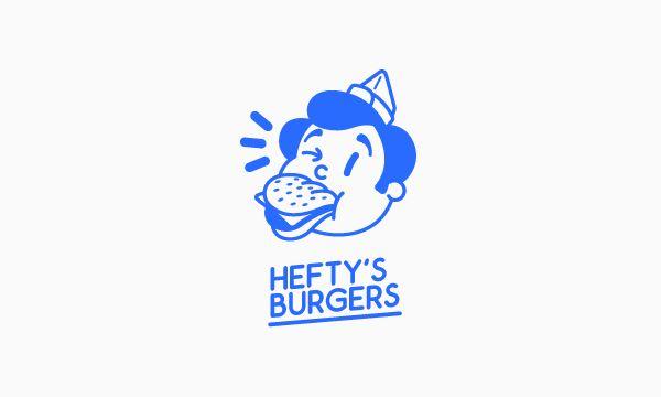 Burgers Logo - Hefty's Burgers on Behance