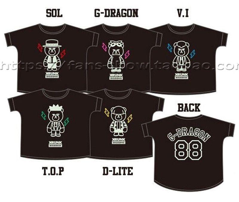 D-Lite Logo - US $10.0. BIGBANG SOL D LITE G DRAGON V.I TAEYANG GD T.O.P KRUNK BEAR LOGO NAME NUMBER T Shirt In T Shirts From Men's Clothing On Aliexpress.com