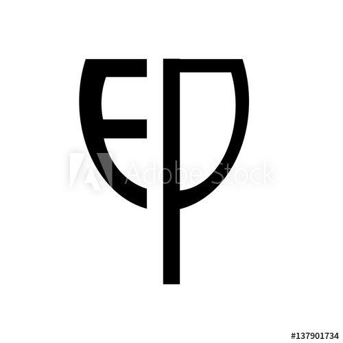 EDP Logo - initial letter EDP black color logo vector this stock vector