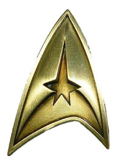 Trek Logo - Star Trek Original TV Series Command Logo Brass Toned Badge Metal Pin