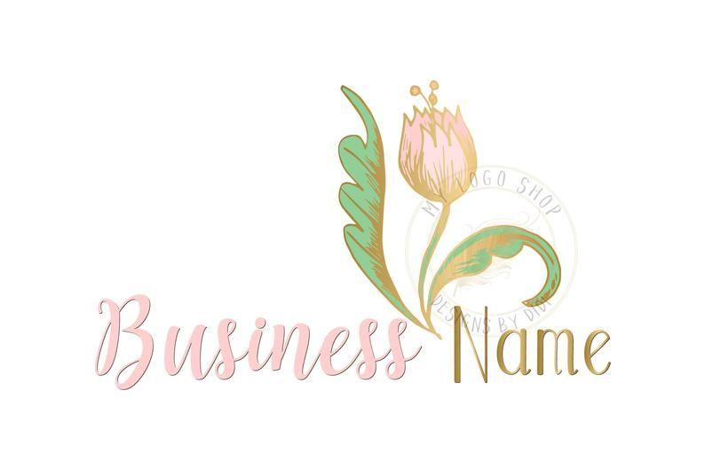 Tulip.co Logo - Tulip Custom Logo Design - Pink flower Logo - Premade Logo Design - tulip  Logo - Photography Logo - Small Business Logo, logo tulip gold