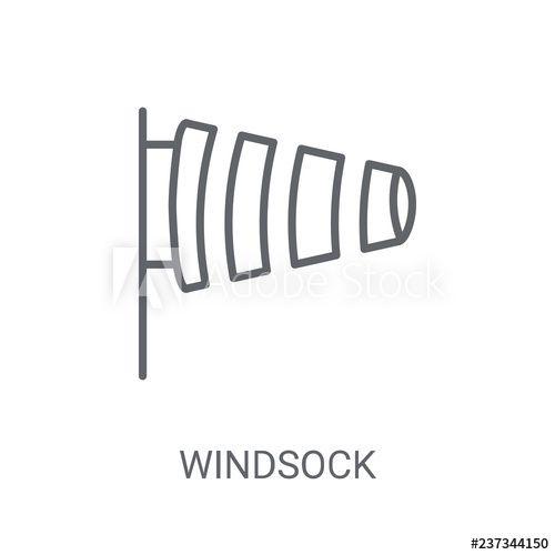Windsock Logo - Windsock icon. Trendy Windsock logo concept on white background from ...