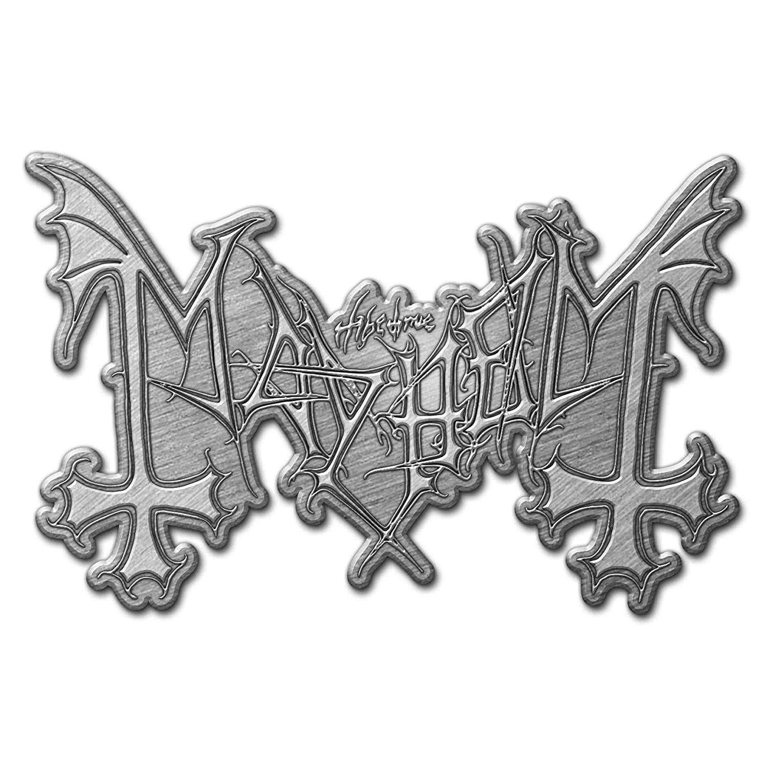 Mayhem Logo - MAYHEM Logo Metal Pin Badge: Clothing
