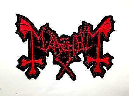 Mayhem Logo - Amazon.com: MINEJ - 1pc Mayhem Patch Sew Iron On Embroidered Rock ...