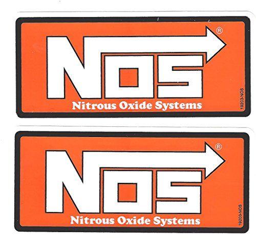 Nitrous Logo - NOS Nitrous Oxide Racing Decals Stickers 5-1/2 Inches Long Size Set of 2