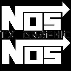 Nitrous Logo - Details about NOS DECAL NITROUS OXIDE SOLID VINYL LOGO STICKER 1 SET OF 2