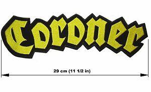 Coroner Logo - Details about CORONER logo BACK PATCH embroidered NEW thrash metal