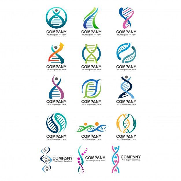 DNA Logo - Abstract dna logo set Vector | Premium Download