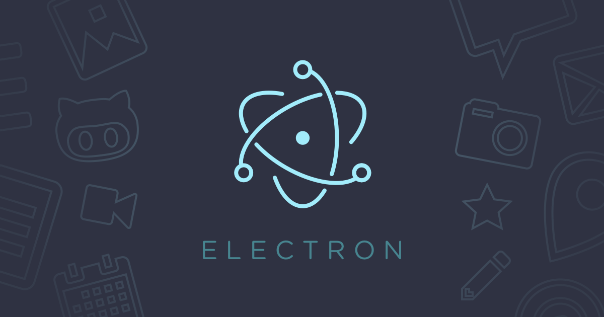 Electron.js Logo - How To Build Your First App With Electron - BucharestJS - Medium