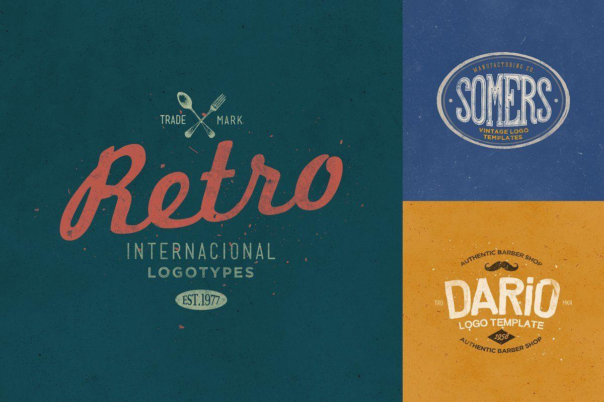 V1.0 Logo - Retro Logo Templates V.10 ~ Logo Templates ~ Creative Market