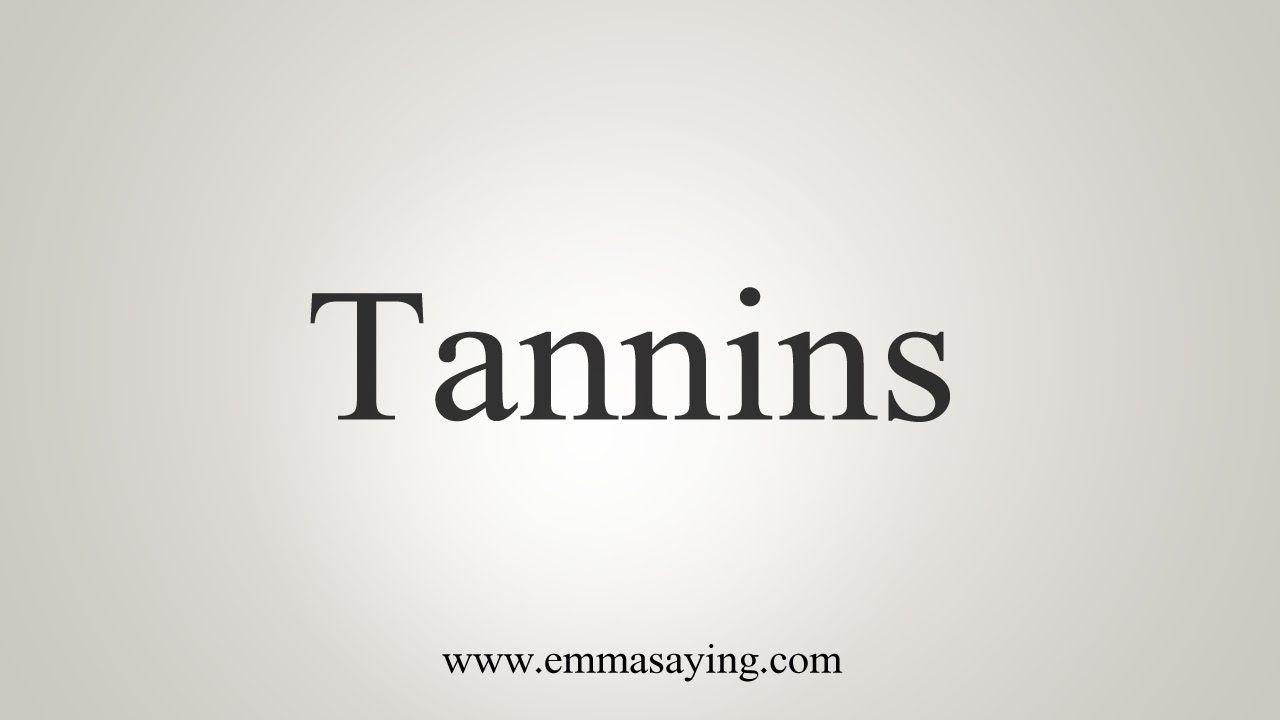 Tannins Logo - How To Pronounce Tannins