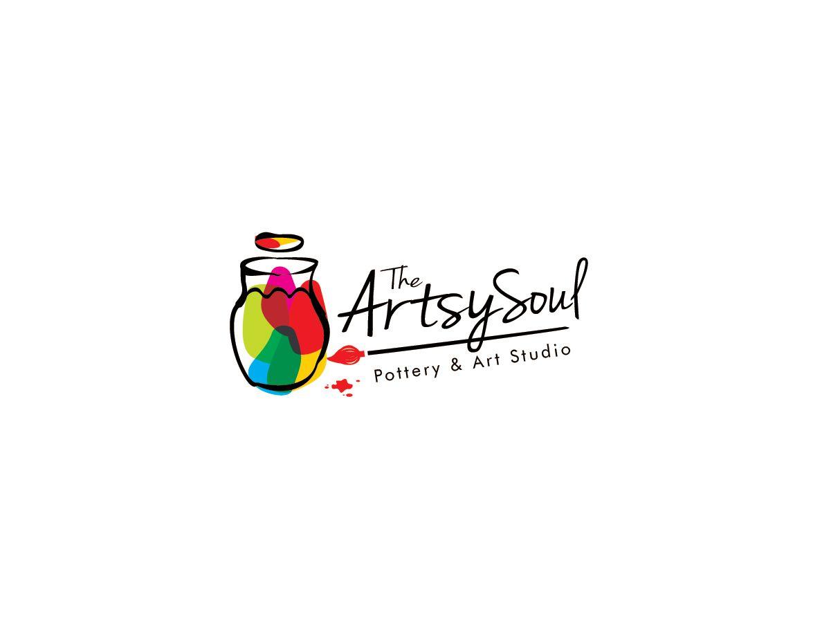 Artsy Logo - Colorful, Playful Logo Design for The Artsy Soul Pottery and Art ...