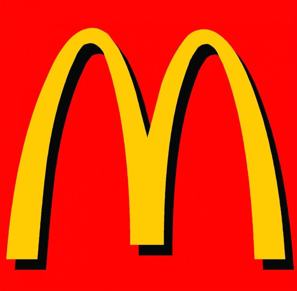 Red and Yellow Company Logo - McDonalds Logo. The logo is shaped like an m, the colour scheme