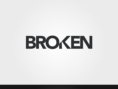 Broken Logo - Broken Logo Design Concept by Rohit Dheer on Dribbble