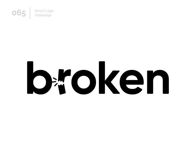 Broken Logo - 100 Daily Smart Logo Challenge By Insigniada