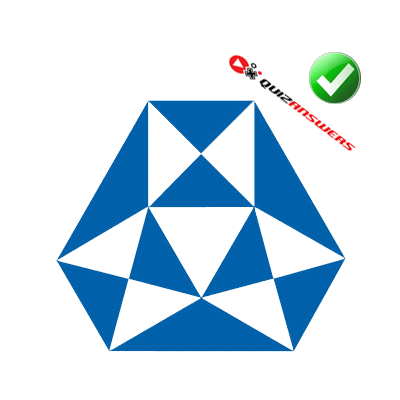 Red with White Triangles Inside Logo - Blue and white circle Logos
