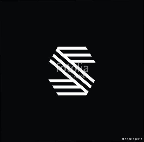 SSS Logo - Initial White letter S SS SSS Logo Design with black Background