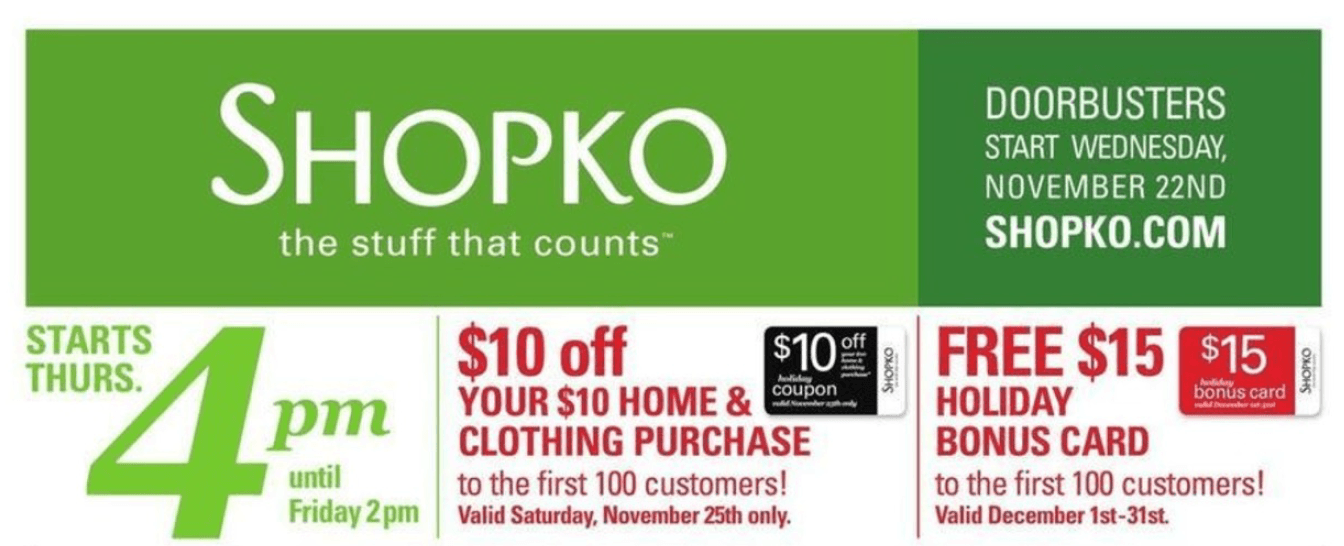 Shopko.com Logo - Shopko Black Friday Deals 2017