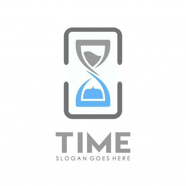 Sand Logo - Sand time clock logo design template Vector
