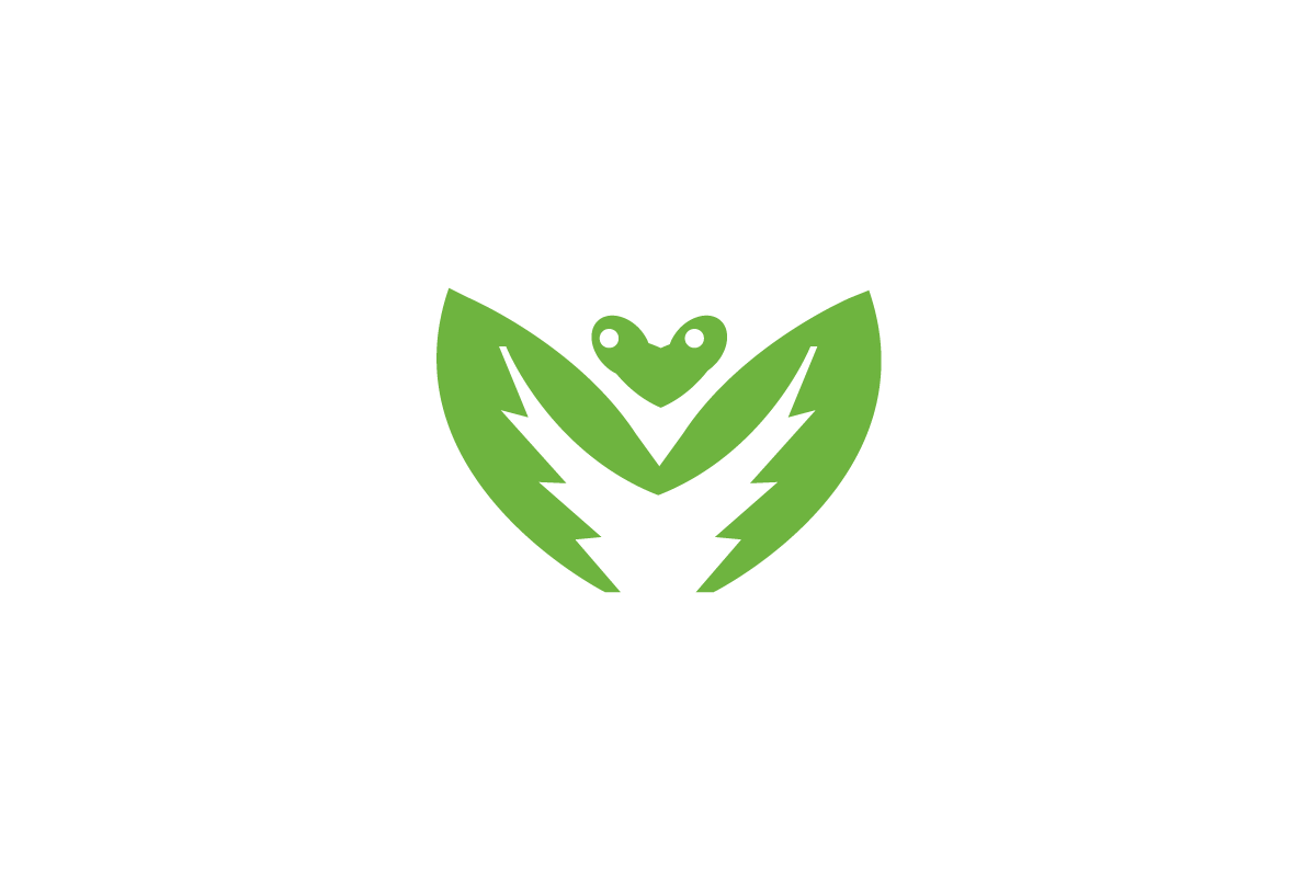 Mantis Logo - Mantismo Praying Mantis Letter M Logo