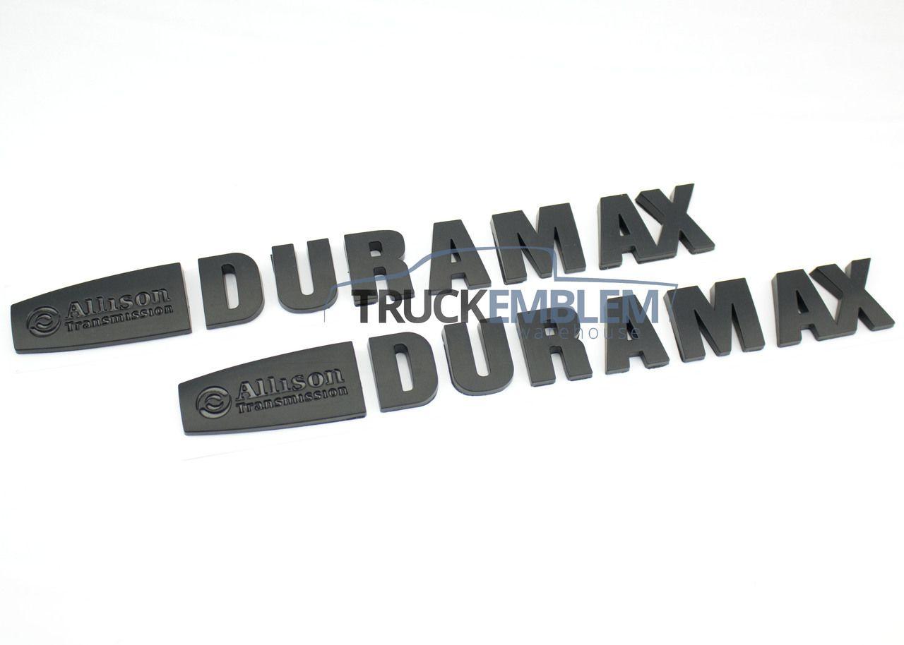 Drumax Logo - 2 New Matte Black 2015 Duramax Diesel Allison 2500HD 3500HD Truck Hood  Badges - Emblems