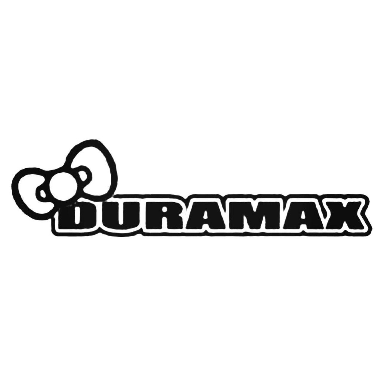 Drumax Logo - Duramax Girly Logo With Bow Decal Sticker
