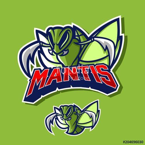 Mantis Logo - grasshopper/mantis esport gaming mascot logo template