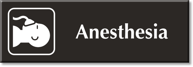 Anesthesia Logo - Anesthesia Signs | Anesthesia Door Signs