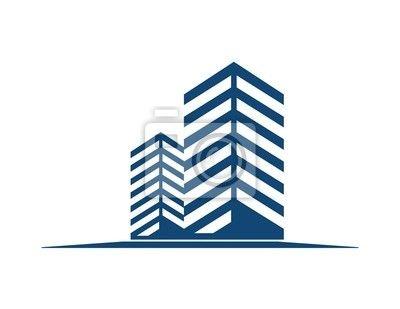 Edificios Logo - Cuadro: Vectores logo símbolo del icono de bienes raíces y edificios