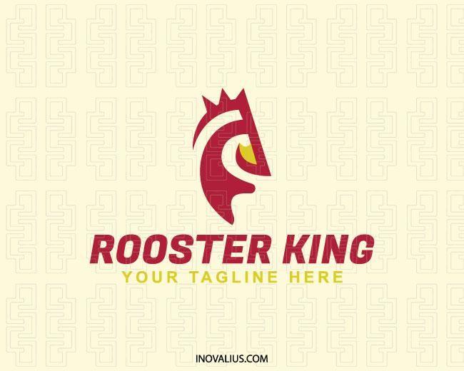 Red and Yellow Company Logo - Rooster King Logo Design