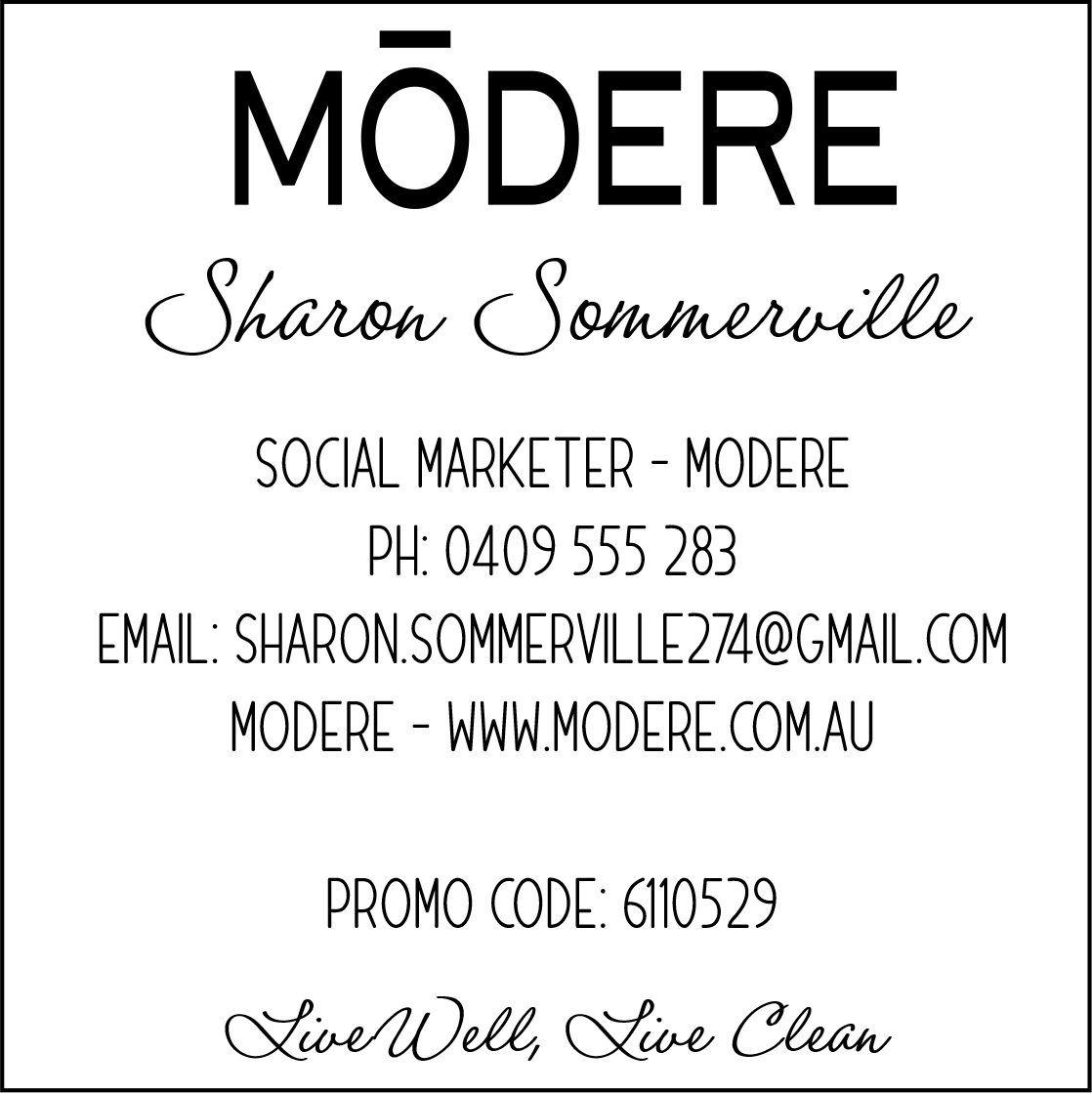 Modere Logo - Visit Sharon Sommerville Modere