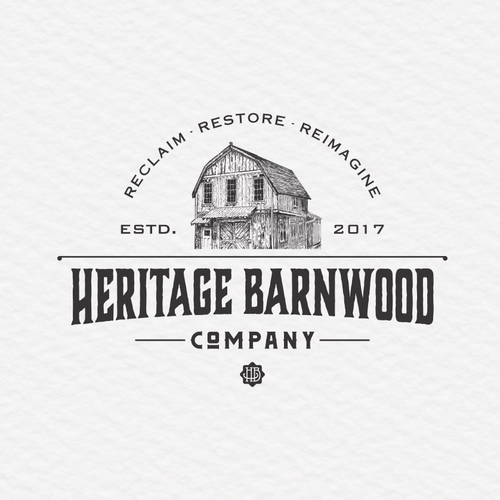 Barnwood Logo - Heritage Barnwood Company A Rustic Vintage Logo With A