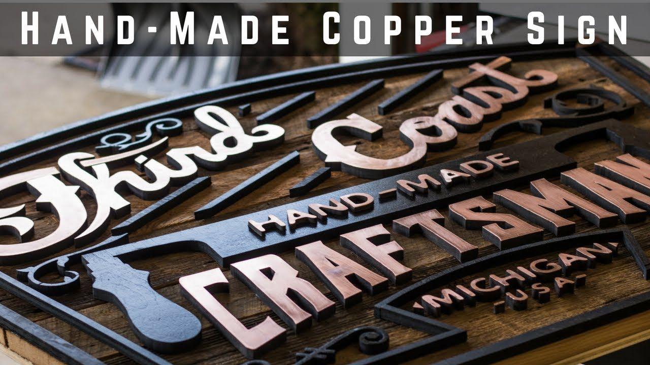 Barnwood Logo - Vintage Looking Copper And Barnwood Logo Sign. Woodworking