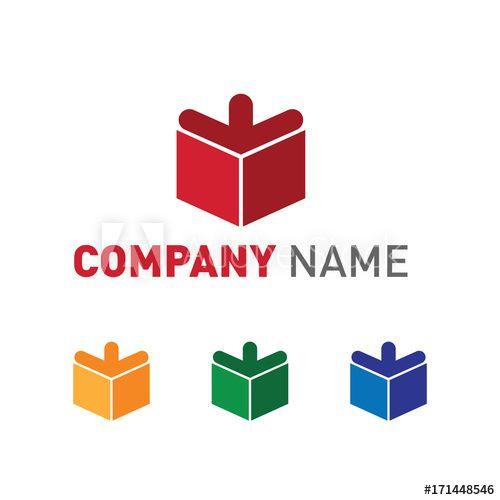 Red and Yellow Company Logo - Company logo set with placeholder text in red, yellow, blue