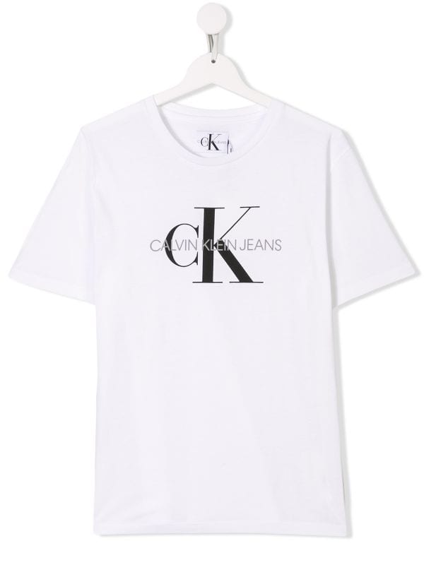 Teen Logo - Calvin Klein Kids TEEN logo print T-shirt $57 - Buy Online - Mobile ...