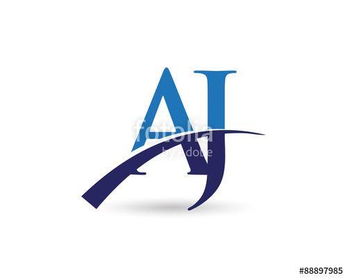 AJ Logo - AJ Logo Letter Swoosh