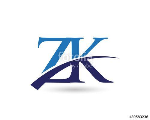 Zk Logo - ZK Logo Letter Swoosh Stock Image And Royalty Free Vector Files