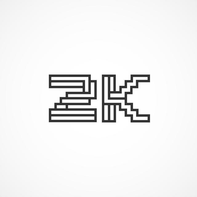 Zk Logo - Initial Letter ZK Logo Template Template for Free Download on Pngtree