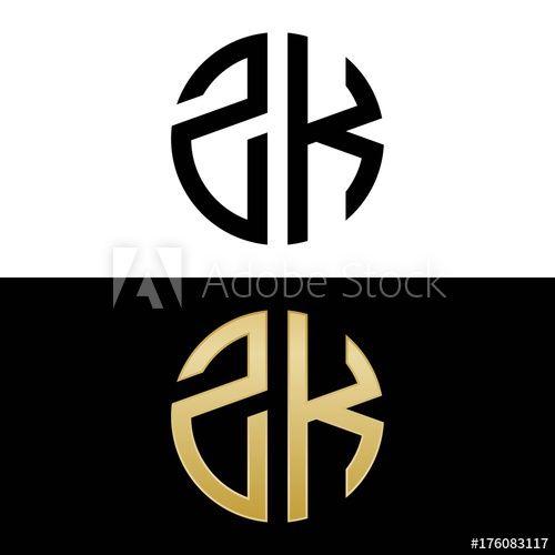 Zk Logo - zk initial logo circle shape vector black and gold - Buy this stock ...