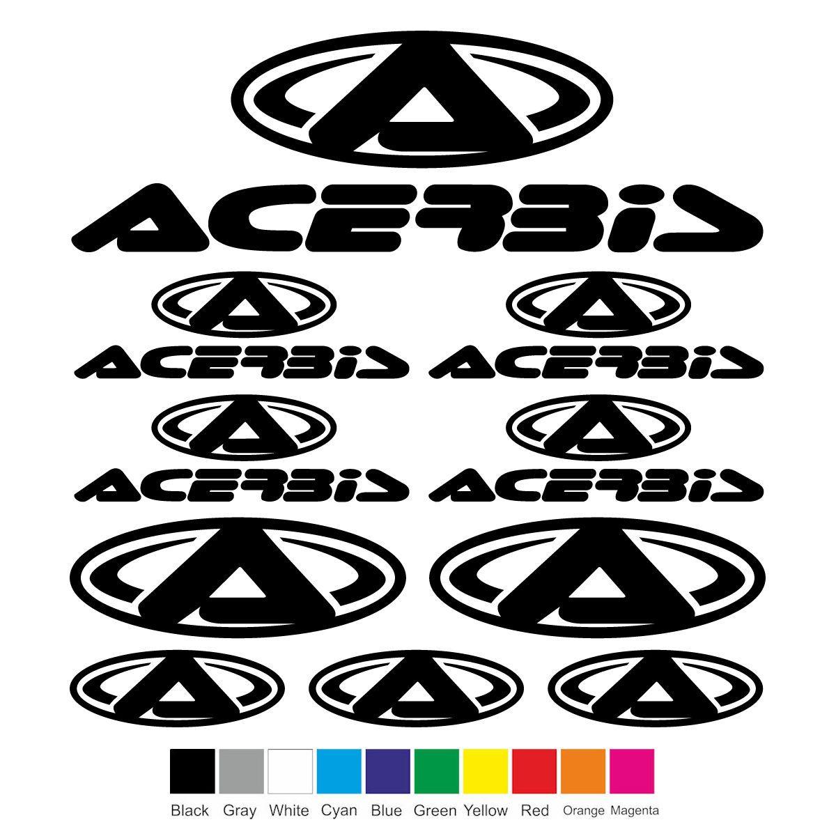 Acerbis Logo - Details about ACERBIS Vinyl Decal Sheet Sticker Motorcycle Graphic Set Logo  Adhesive Kit 10Pcs