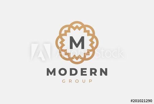 Initials Logo - Premium universal monogram letter M initials logo. Abstract elegant