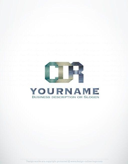 Initials Logo - Exclusive Design: Origami Alphabet Logo + Compatible FREE Business Card