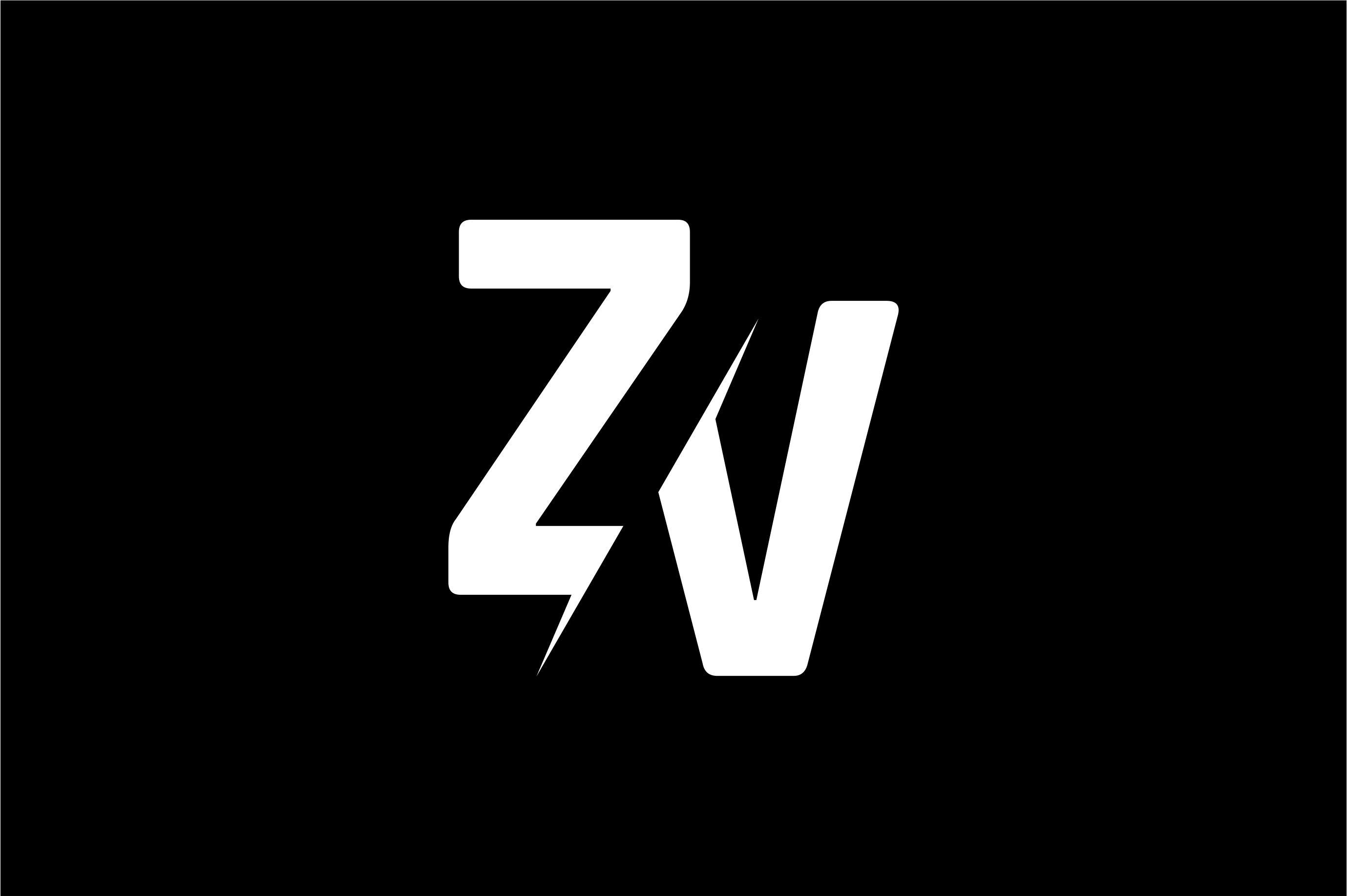 ZV Logo - Monogram ZV Logo Design