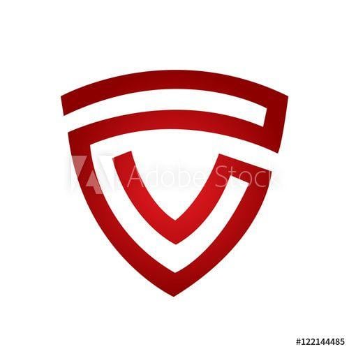 ZV Logo - Vector Red Shield Letter Z V Logo - Buy this stock illustration and ...