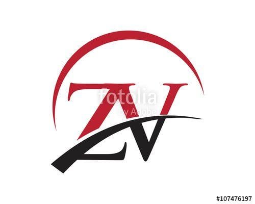 ZV Logo - ZV Red Letter Logo Swoosh Stock Image And Royalty Free Vector Files