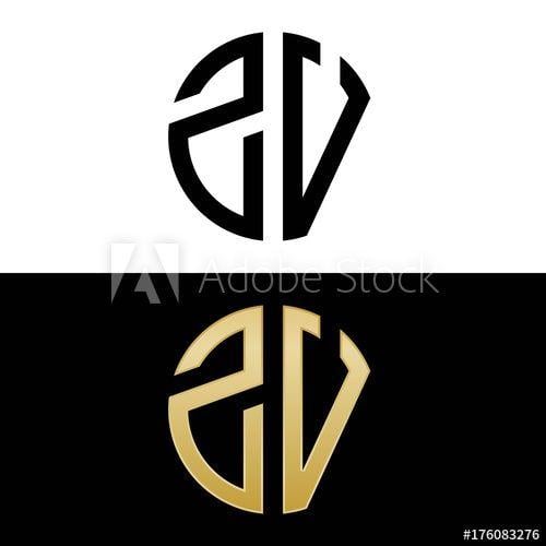 ZV Logo - zv initial logo circle shape vector black and gold - Buy this stock ...