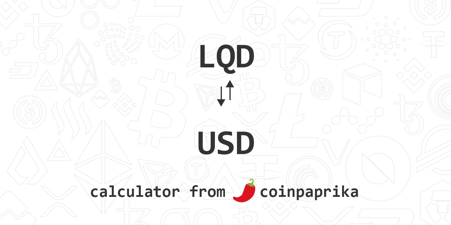 Lqd Logo - LQD to USD Calculator. Convert Liquidity Network to US Dollars
