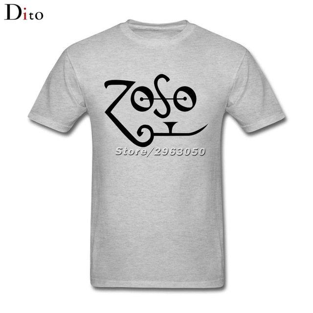 Zoso Logo - Led Zeppelin Zoso Jimmy Page Logo T Shirt Men Best Design Custom Short  Sleeve Valentine's XXXL Team T Shirts-in T-Shirts from Men's Clothing & ...